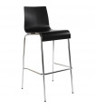 Tabouret de bar design noir en bois Broco