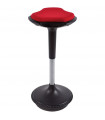 Tabouret de bar design rouge en tissu et plastique Aherne