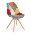 Chaise design en tissu et bois Marshall