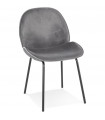 Chaise design gris foncé en tissu et métal Acadia