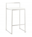 Tabouret de bar design blanc en similicuir Hester