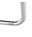 Fauteuil design (non empilable) blanc en similicuir Ava