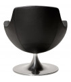 Fauteuil design noir en similicuir Leoni