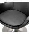 Fauteuil design noir en similicuir Leoni