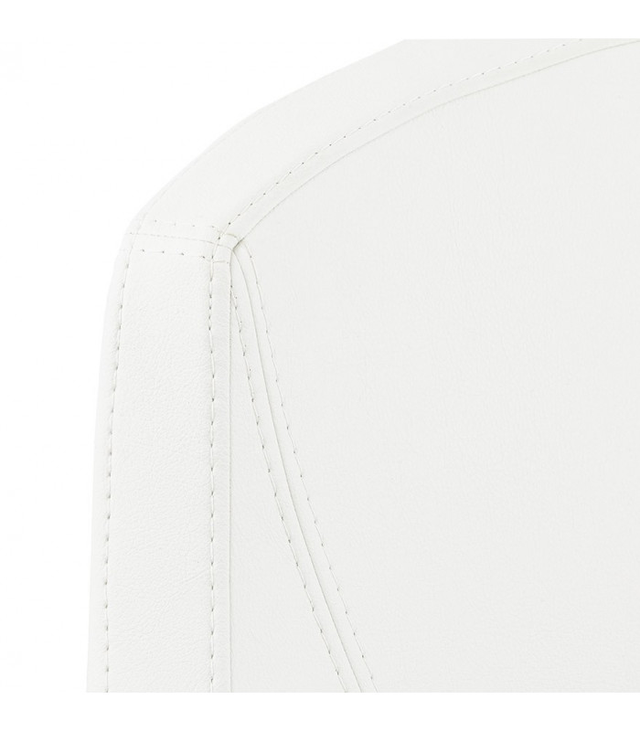 Fauteuil design blanc en similicuir Leoni