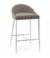 Tabouret de bar design gris en tissu Odyssey