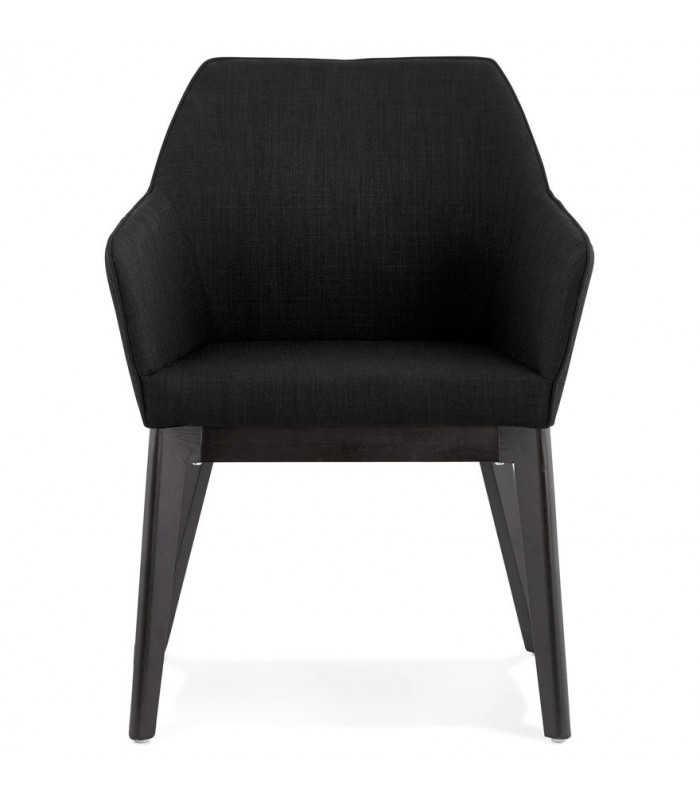 Fauteuil design noir en tissu Obi