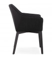 Fauteuil design noir en tissu Obi