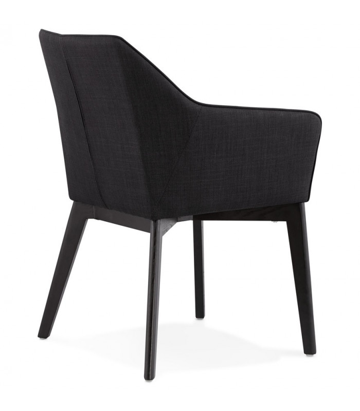 Fauteuil design noir en tissu Obi