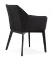 Fauteuil design noir en tissu Obi
