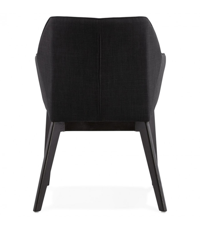 Fauteuil design noir en tissu Obi
