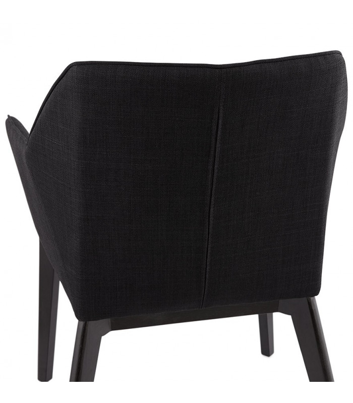 Fauteuil design noir en tissu Obi