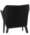 Fauteuil design noir en tissu Obi