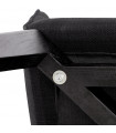 Fauteuil design noir en tissu Obi