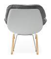 Fauteuil design gris clair en tissu Langella