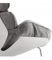 Fauteuil design gris clair en tissu Langella