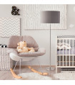 Fauteuil design gris clair en tissu Langella