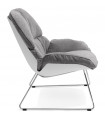 Fauteuil design gris clair en tissu Melbury