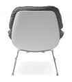Fauteuil design gris clair en tissu Melbury