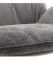 Fauteuil design gris clair en tissu Melbury
