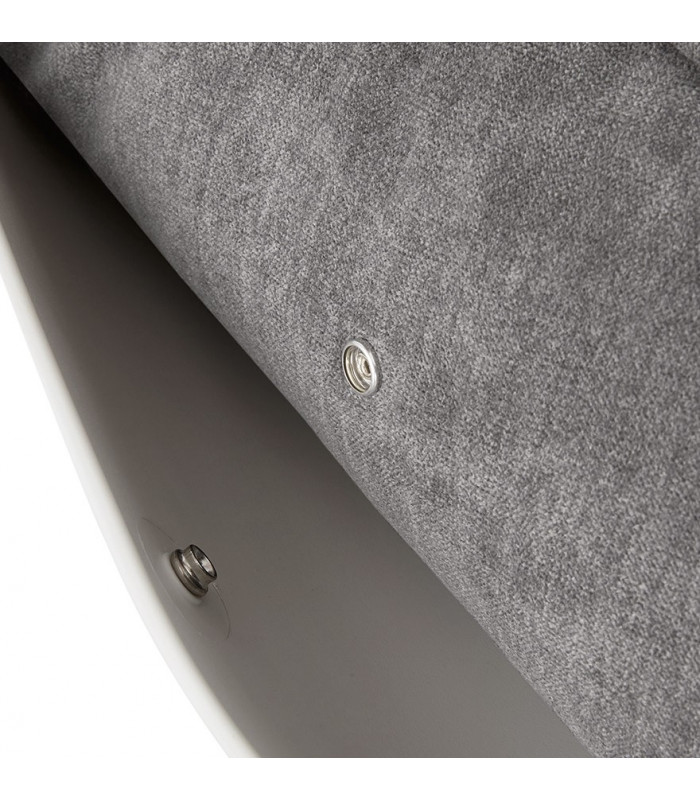 Fauteuil design gris clair en tissu Melbury