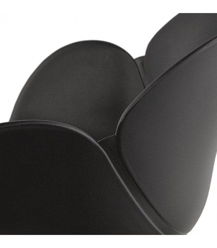 Fauteuil design noir en plastique Firenz