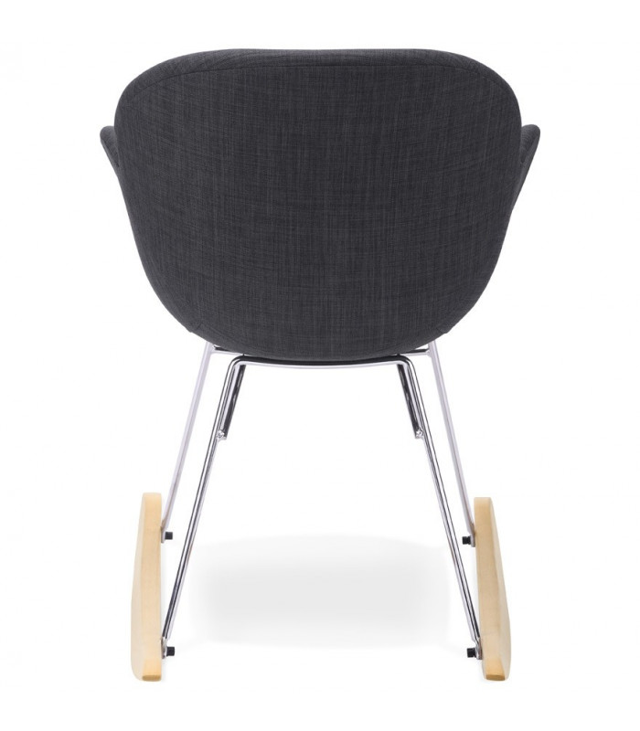 Fauteuil design gris foncé en tissu Ozias