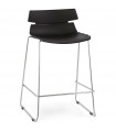 Tabouret de bar design noir en plastique Livia
