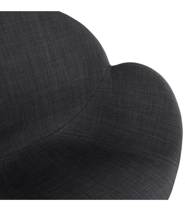 Fauteuil design gris foncé en tissu Ortona