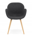 Fauteuil design gris foncé en tissu Marcella