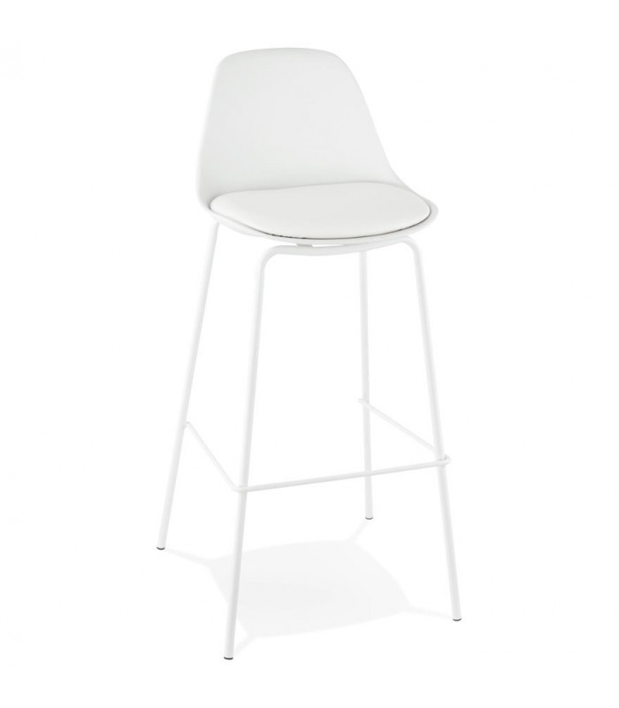 Tabouret de bar design blanc en plastique Confetti