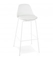Tabouret de bar design blanc en plastique Confetti
