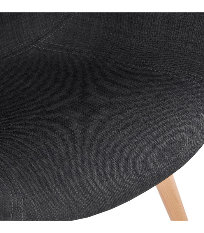 Fauteuil design gris foncé en tissu Marcella