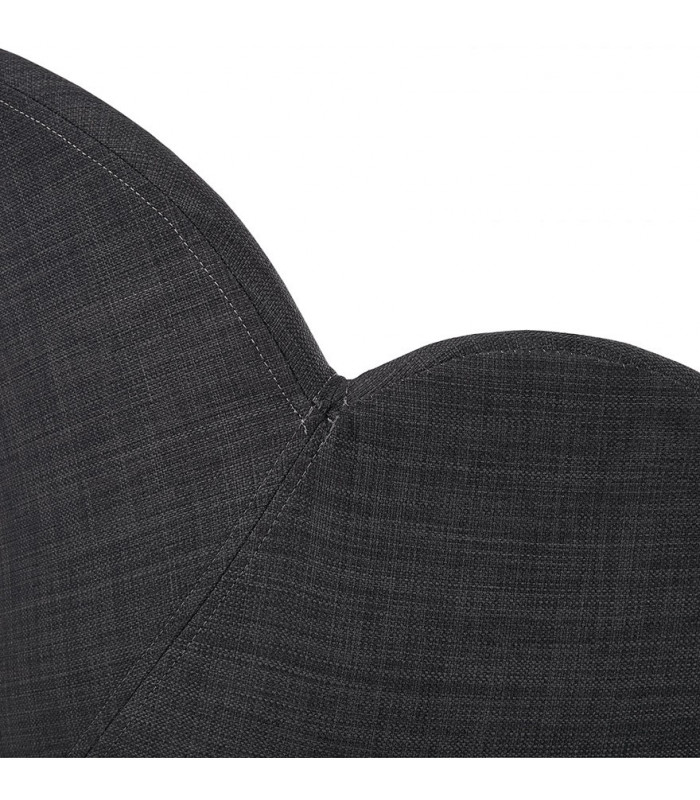 Fauteuil design gris foncé en tissu Marcella