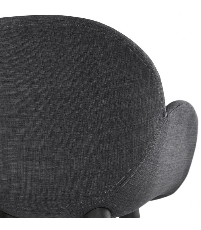 Fauteuil design gris foncé en tissu Marcella