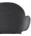 Fauteuil design gris foncé en tissu Marcella