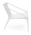 Fauteuil design blanc en plastique Morad