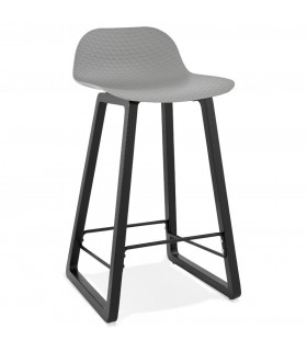 Tabouret de bar design gris en plastique Hoopla Mini