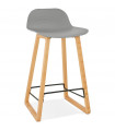 Tabouret de bar design gris en plastique Allegra