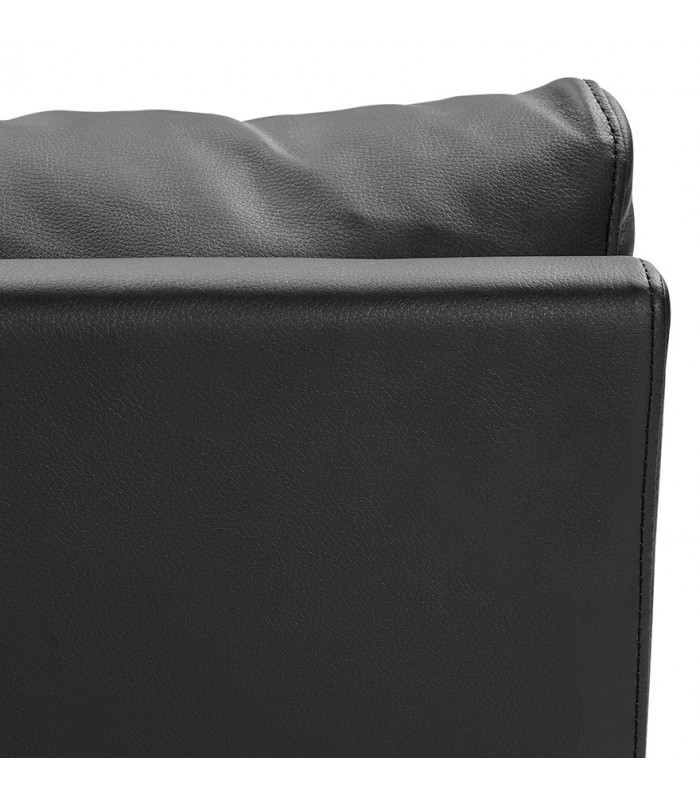 Fauteuil design noir en similicuir Adams