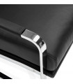 Fauteuil design noir en similicuir Adams