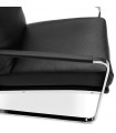 Fauteuil design noir en similicuir Adams