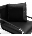 Fauteuil design noir en similicuir Adams