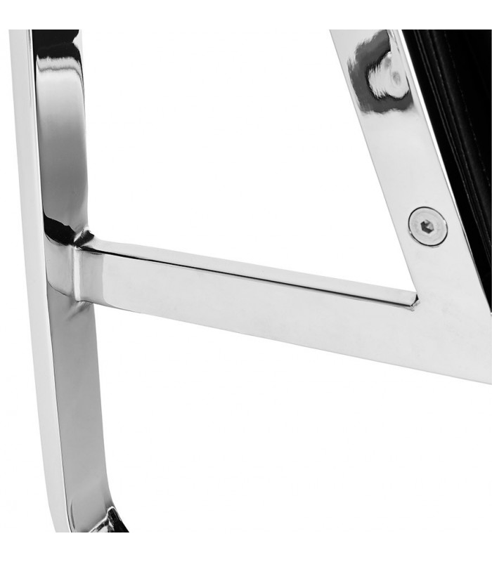 Fauteuil design noir en similicuir Adams
