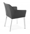 Fauteuil design noir en similicuir Gigo