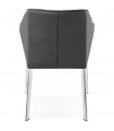Fauteuil design noir en similicuir Gigo
