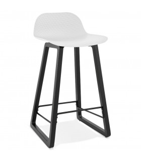 Tabouret de bar design blanc en plastique Hoopla Mini