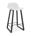 Tabouret de bar design blanc en plastique Hoopla Mini