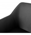 Fauteuil design noir en similicuir Gigo