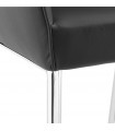 Fauteuil design noir en similicuir Gigo